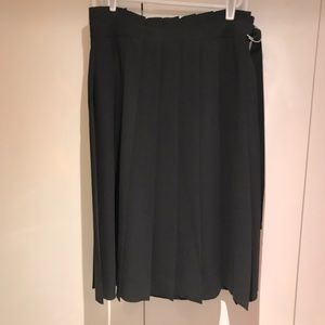 COS paperbag pleated wrap skirt with buckle detail